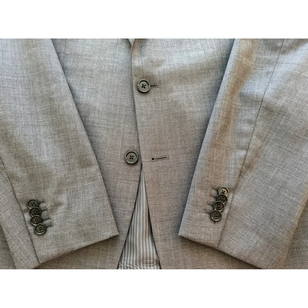 Banana Republic Slim Fit Blazer Mens 42R Gray‎ Marzotto Wool Sport Coat Jacket
